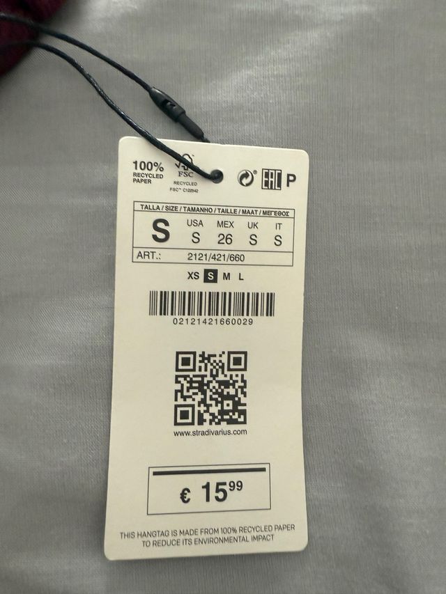 Top burgundy encaje S