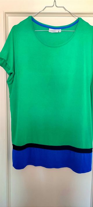 Blusa Yessica recta bicolor XL