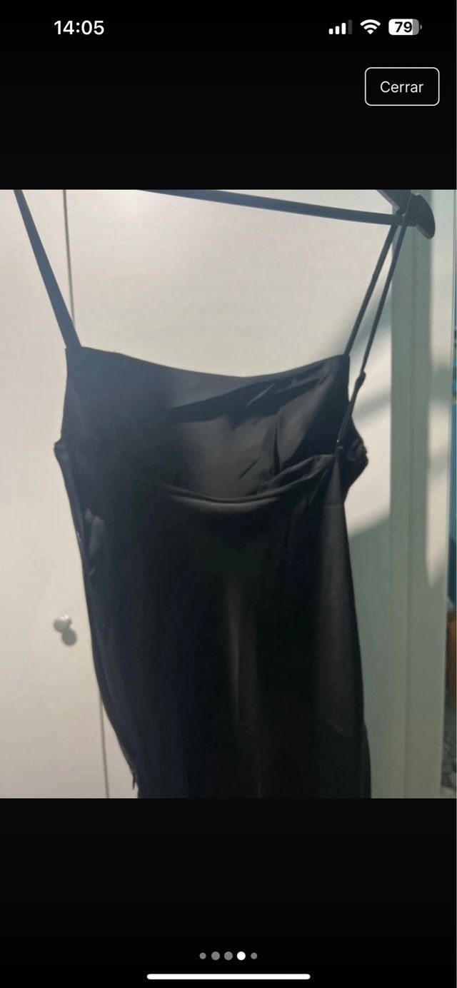 Vestido negro saten