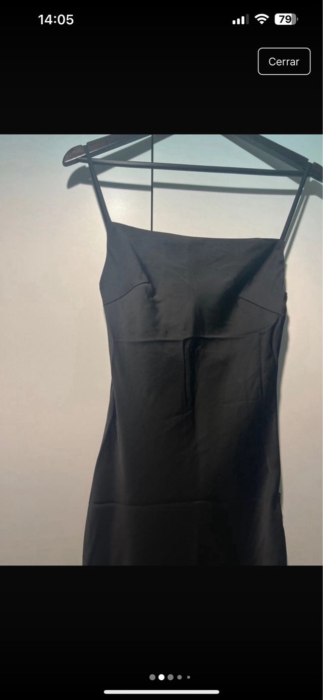 Vestido negro saten