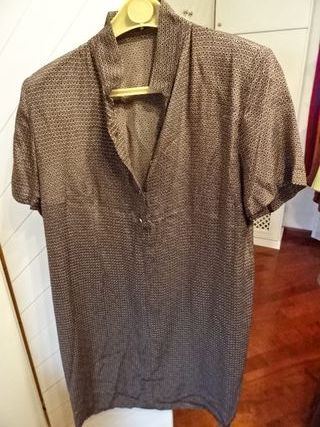 Vestitino vintage marrone mezza manica