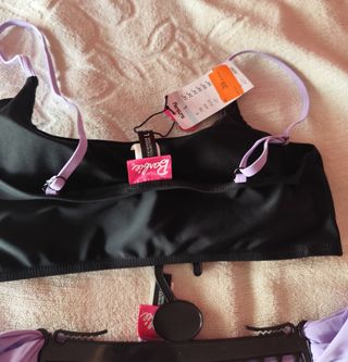 Bikini Barbie L - Negro y Lila