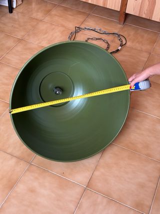 Lámpara techo industrial vintage verde