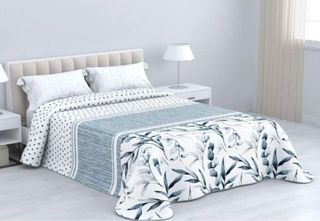 Colcha bouti reversible economica Arce cama 135cm 