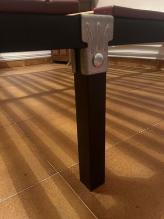 Somier (1.35) de lamas de madera y patas de metal