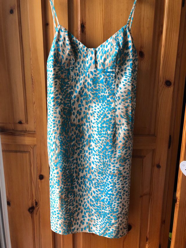 Abito Krizia elasticizzato- Beige & turchese