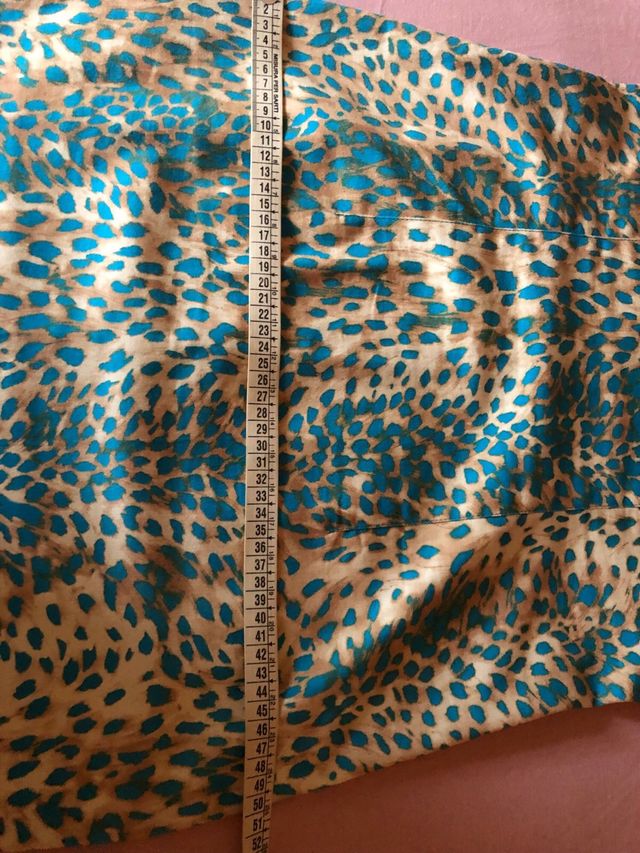 Abito Krizia elasticizzato- Beige & turchese