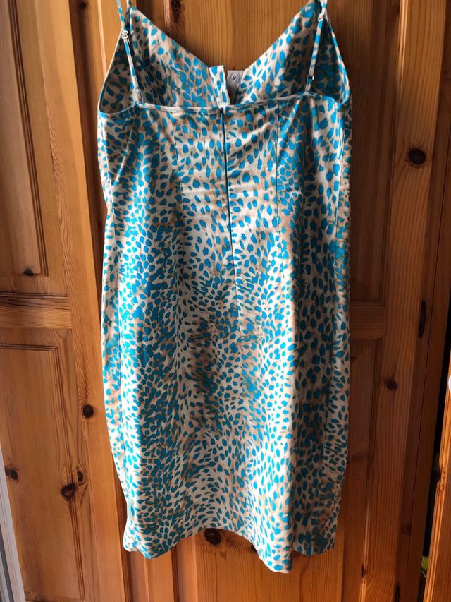 Abito Krizia elasticizzato- Beige & turchese