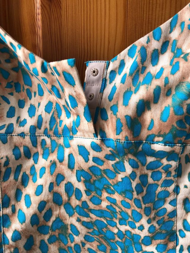 Abito Krizia elasticizzato- Beige & turchese