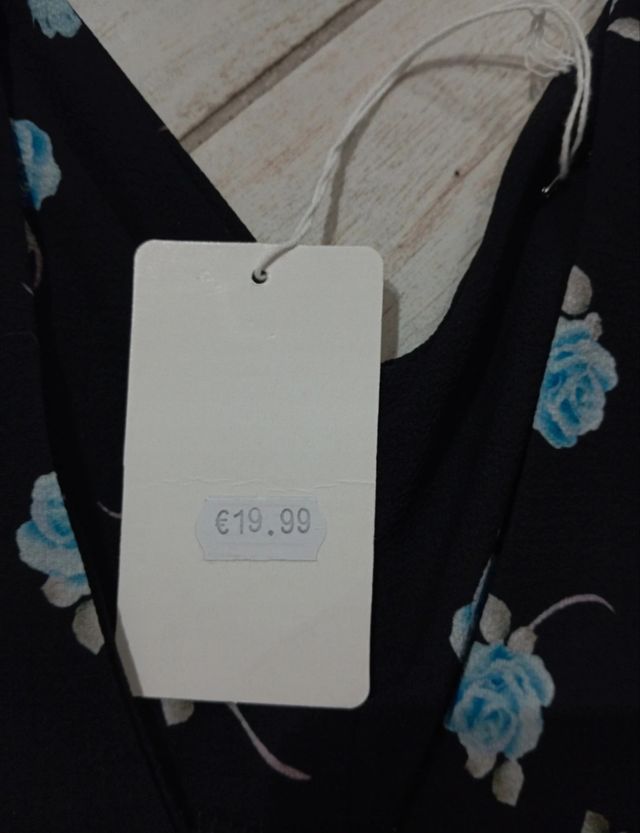 Tutina jumpsuit fiori blu