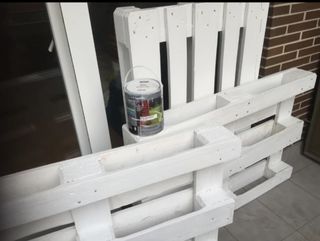 Sofá 3 palets más cojín 1,20 x 80cm