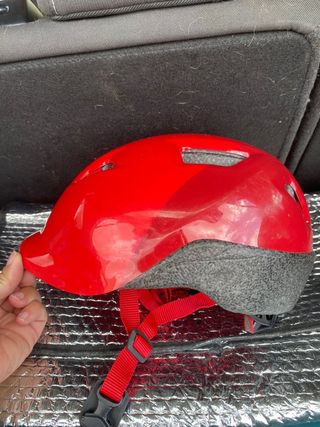 Casco bici niño rojo