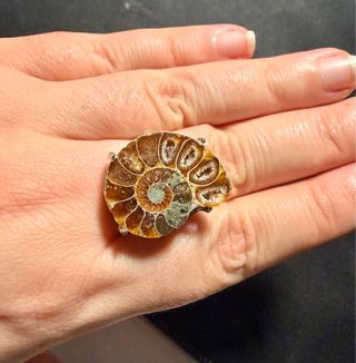 Anillos de Minerales en Bruto en Plata