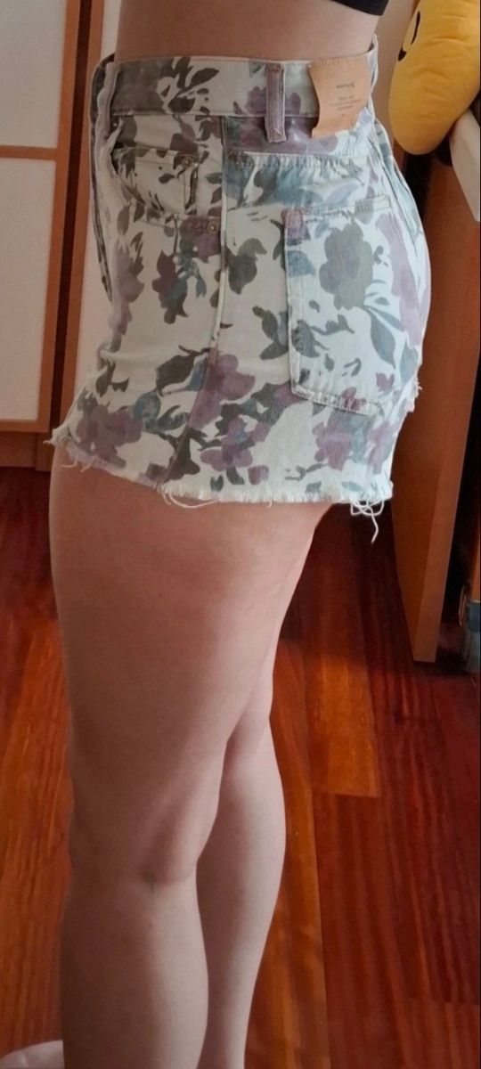 Shorts vaqueros estampados - flores
