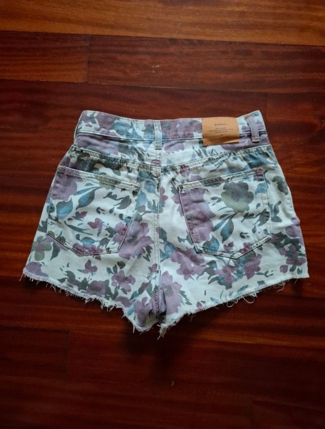 Shorts vaqueros estampados - flores