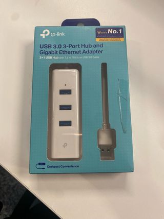 Adaptador USB 2 en 1 con hub de 3 puertos USB 3.0