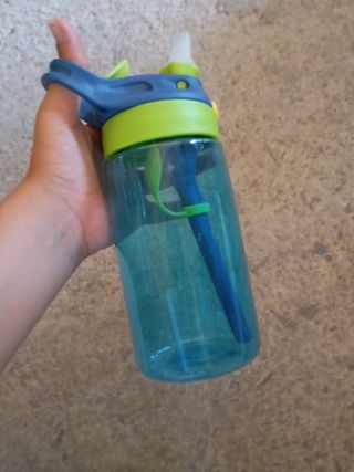 Botella infantil Happy Kids azul y verde