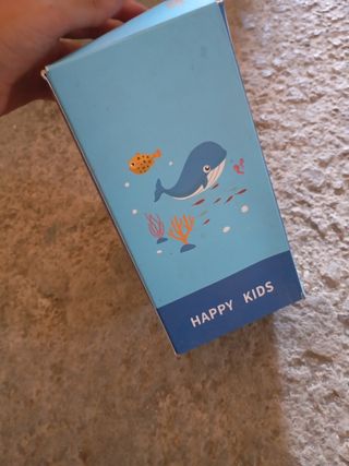 Botella infantil Happy Kids azul y verde
