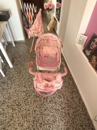Carrito bebé niña rosa vintage