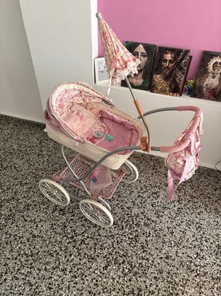 Carrito bebé niña rosa vintage