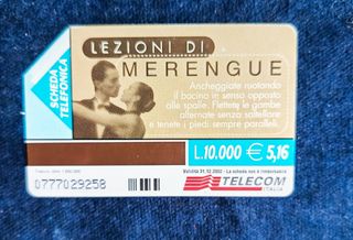 Scheda ballo Merengue vintage