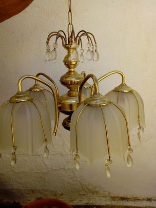 Lámpara 3 luces vintage