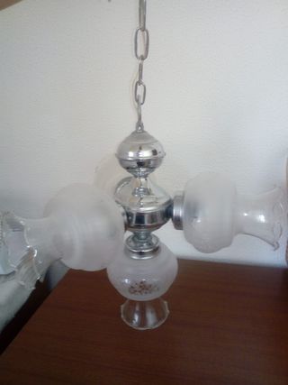 Lámpara 3 luces vintage