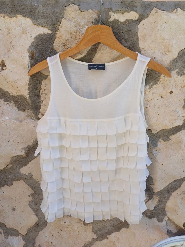 Blusa blanca Roberto Verino - Talla M