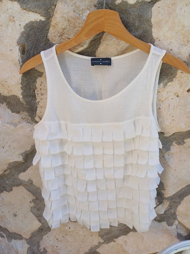 Blusa blanca Roberto Verino - Talla M