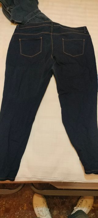 Pantalones vaqueros turquesa mujer dos son de la52