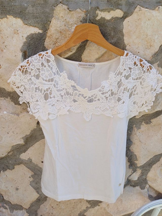 Blusa Purificación García blanca talla S