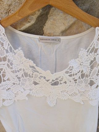 Blusa Purificación García blanca talla S