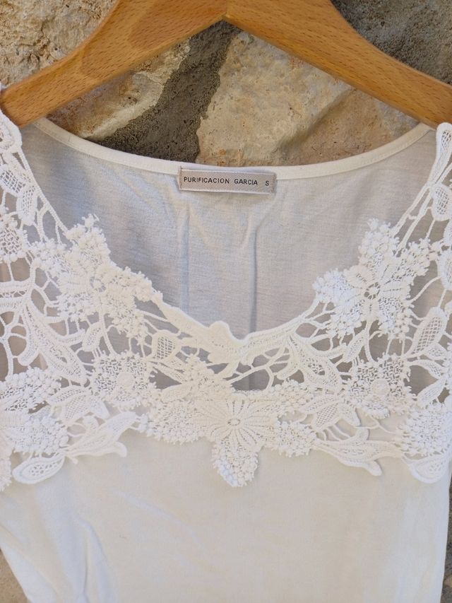 Blusa Purificación García blanca talla S