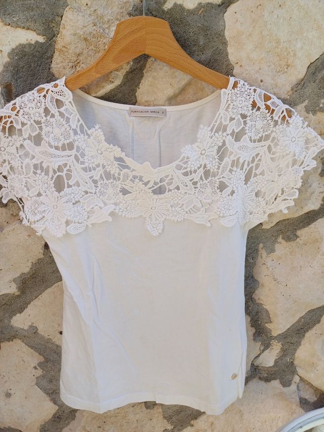 Blusa Purificación García blanca talla S