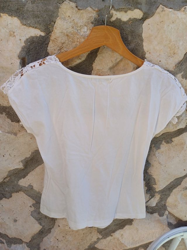 Blusa Purificación García blanca talla S