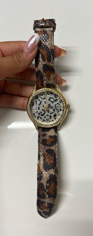 Reloj Packie leopardo dorado