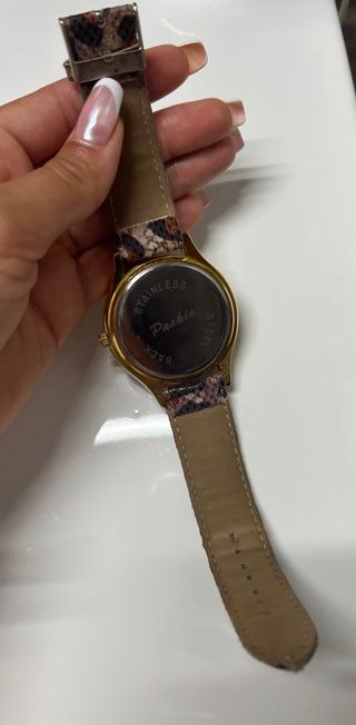 Reloj Packie leopardo dorado