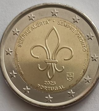 Moneda 2€ Portugal 2025 Flor de Lis