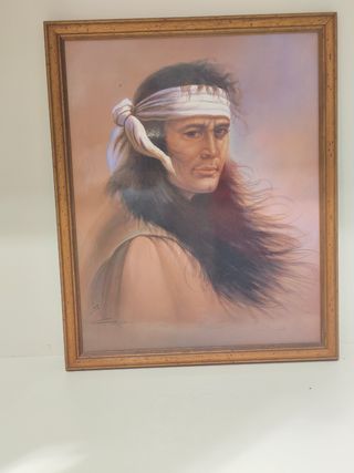 3 Cuadros antiguos de Indios Americanos
