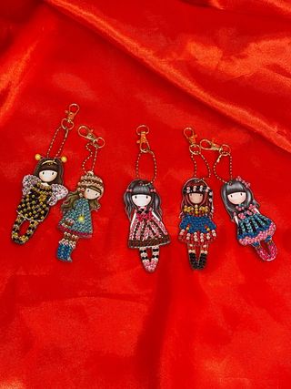 Portachiavi bamboline: 5 pezzi