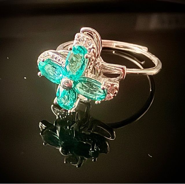 Anillos de Turmalinas Naturales en Plata