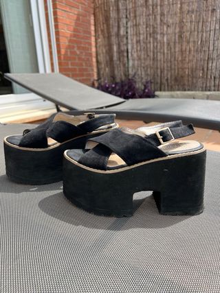 Sandalias plataforma negras