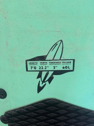 Tabla surf Olaian 7' - Verde menta