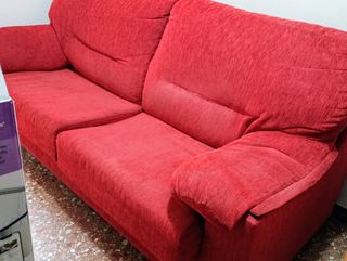 Sofá rojo 2 plazas