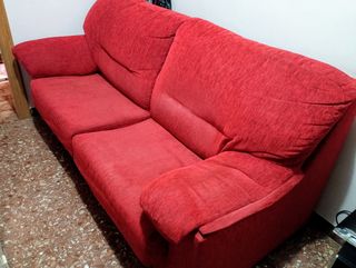Sofá rojo 2 plazas