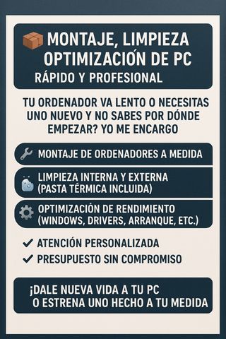 Montaje, Limpieza y Optimización de PC
