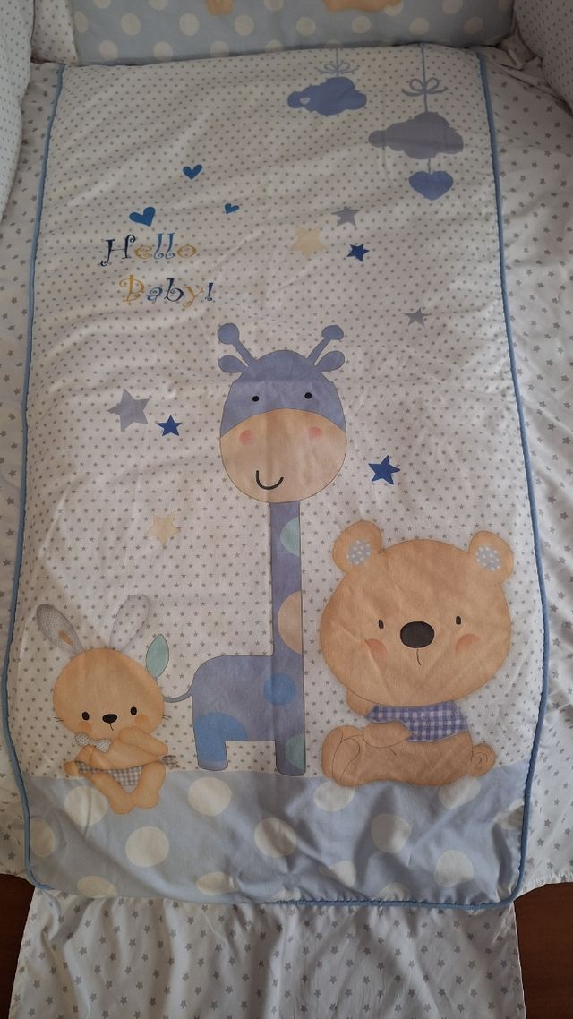 Edredón y chichonera cuna bebé
