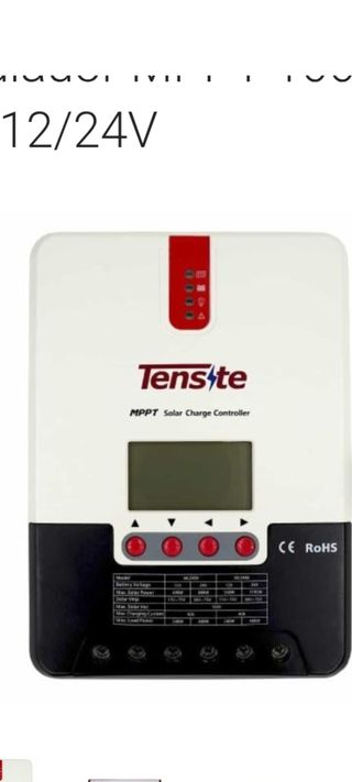 Controlador Carga Solar Tensinte MPPT 12/24V