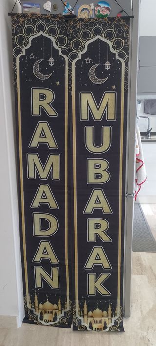 2 Banner Striscioni decorazione Ramadan Mubarak