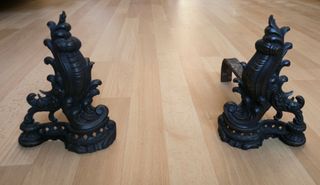 Andirons de ferro